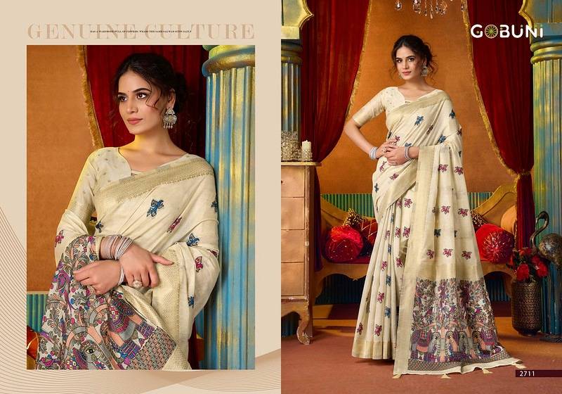 SHRUTI VOL 2 BY GOBUNI 2711 TO 2716 Series Indian Traditional Wear Collection Beautiful Stylish Fancy Colorful Occasional Wear Silk Sarees At Wholesale Price